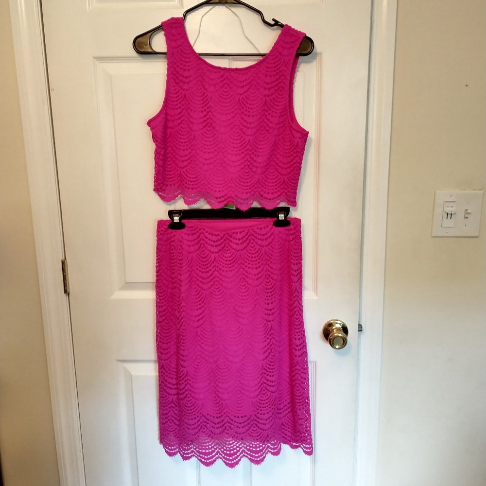 Pink Lilly Pulitzer two piece dress set